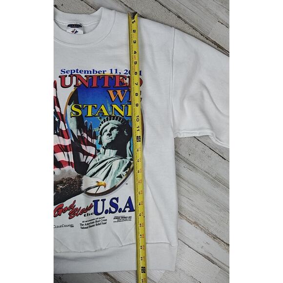 Vintage 9/11 Crew Neck Sweatshirt JERZEES Small 2001 United We Stand NYC USA - Picture 12 of 14